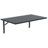 AKKE Klapptisch, Wandklapptisch Wandtisch Küchentisch Schreibtisch Hängetisch 2mm PVC schwarz 40 cm x 70 cm