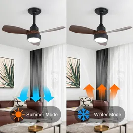 JDONG 50 cm Deckenventilator Weiß