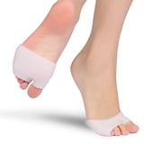 Zehentrenner Bunion Pads Gel, 2 Paar Hallux Valgus Fußballenpolster Vorfuß Einlegesohlen für Mittelfußstütze Neuroma Pain Relief