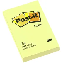 3M Post-it Haftnotiz Notes 656, 51x76mm 100Blatt gelb