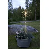 StarTrading Star outdoor 152 warmwhite LED batteriebetrieben, 8 Funktionen, outdoor, transparent, ca. 36 x 114 cm