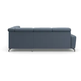 sit&more Ecksofa SIT & MORE "Scarlett L-Form", blau (hellblau), B:258cm T:226cm, Sofas, Ecksofa, inklusive Kopfteilverstellung, wahlweise mit Bettfunktion, Bettkasten