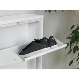 VCM ebuy24 Pisa Schuhschrank mit 15 Klappen in Metall Weiẞ