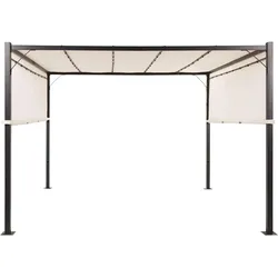 Garten-Pergola Mit LED-Beleuchtung 310 x 310  cm Beige PARGA