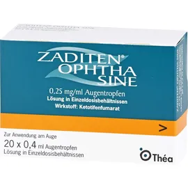 THEA PHARMA GMBH ZADITEN ophtha sine Augentropfen