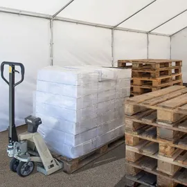 TOOLPORT Lagerzelt 5x10 m Zelthalle Unterstand Weidezelt PVC Plane 700 N wasserdicht in grau -