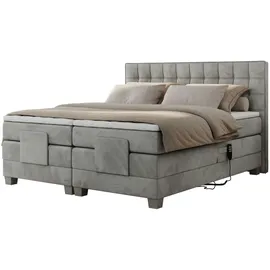 MKS Meble Motor Boxspringbett mit Bettkasten ¦ grau ¦ Maße (cm): B: 208 H: 118