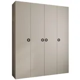 abiks möbel Drehtürenschrank COMO 200 x 245,5 x 50 cm Schwarz