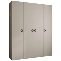 abiks möbel Drehtürenschrank COMO 200 x 245,5 x 50 cm Schwarz