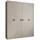 abiks möbel Drehtürenschrank COMO 200 x 245,5 x 50 cm Schwarz