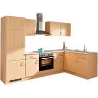 wiho Küchen Winkelküche »Prag«, mit E-Geräten, 280 x 170 cm beige