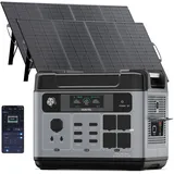 OUKITEL P2001E Pro Solar Generator 3200W mit 2x200W Solarmodule, 2048Wh Tragbare Powerstation (6400W Peak), LiFePO4 Batterie, 220V-240V, Für Camping/Home-Office 2026 Neue