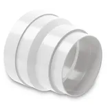 VIOKS Schlauchverbinder Adapter 80/100erØ Air-Tec Reduzierstück, für Abluftschlauch Rohr Belüftungstechnik in Trockner weiß