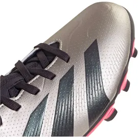 adidas Predator League Kids MG Platinum Metallic / Aurora Black / Turbo 36 2/3