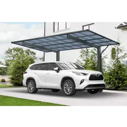 XIMAX Einzelcarport »Wing«, Einfahrtsbreite: 253 cm, mit Dachrinne, hagel- und frostsicher - grau