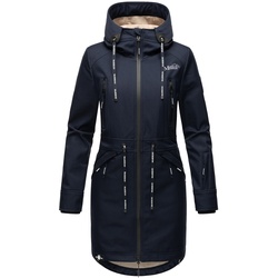 MARIKOO Damen Softshelljacke Funktionsjacke mit warmen Teddyfleece & Kapuze Racquellee