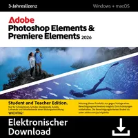 Adobe Photoshop & Premiere Elements 2026 Student & Teacher Edition für Mac OS & Windows