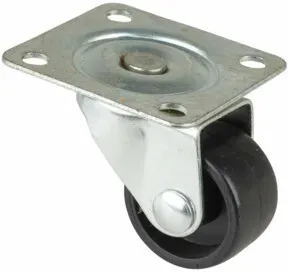 BS Rollen Lenkrolle F25, mit Platte, Durchmesser 25, B 14mm, 15kg Kunststoff
