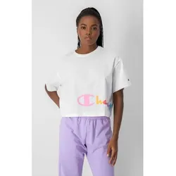 CHAMPION Damen Shirt Crewneck Croptop T-Shirt, WHT, L