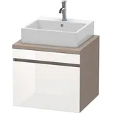 Duravit DuraStyle Waschtisch-Unterschrank DS531002243 60 x 54,8 cm, weiß hochglanz/basalt matt, für Konsole, 1 Auszug