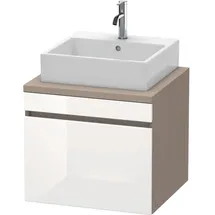 Duravit DuraStyle Waschtisch-Unterschrank DS531002243 60 x 54,8 cm, weiß hochglanz/basalt matt, für Konsole, 1 Auszug