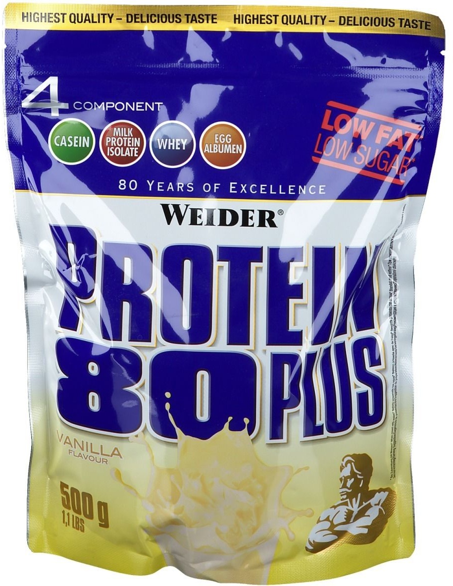 Weider Protein 80 Plus, Vanille, Pulver 500 g 500 g Pulver