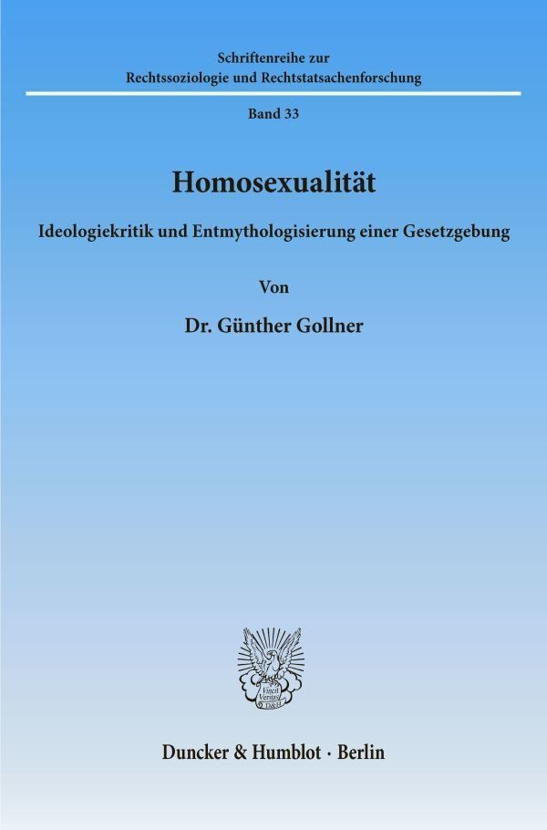 Homosexualität. - Günther Gollner  Kartoniert (TB)