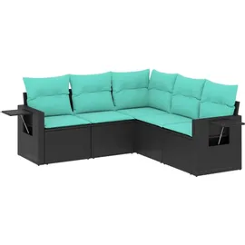 vidaXL Garten-Lounge-Set 5-tlg. schwarz