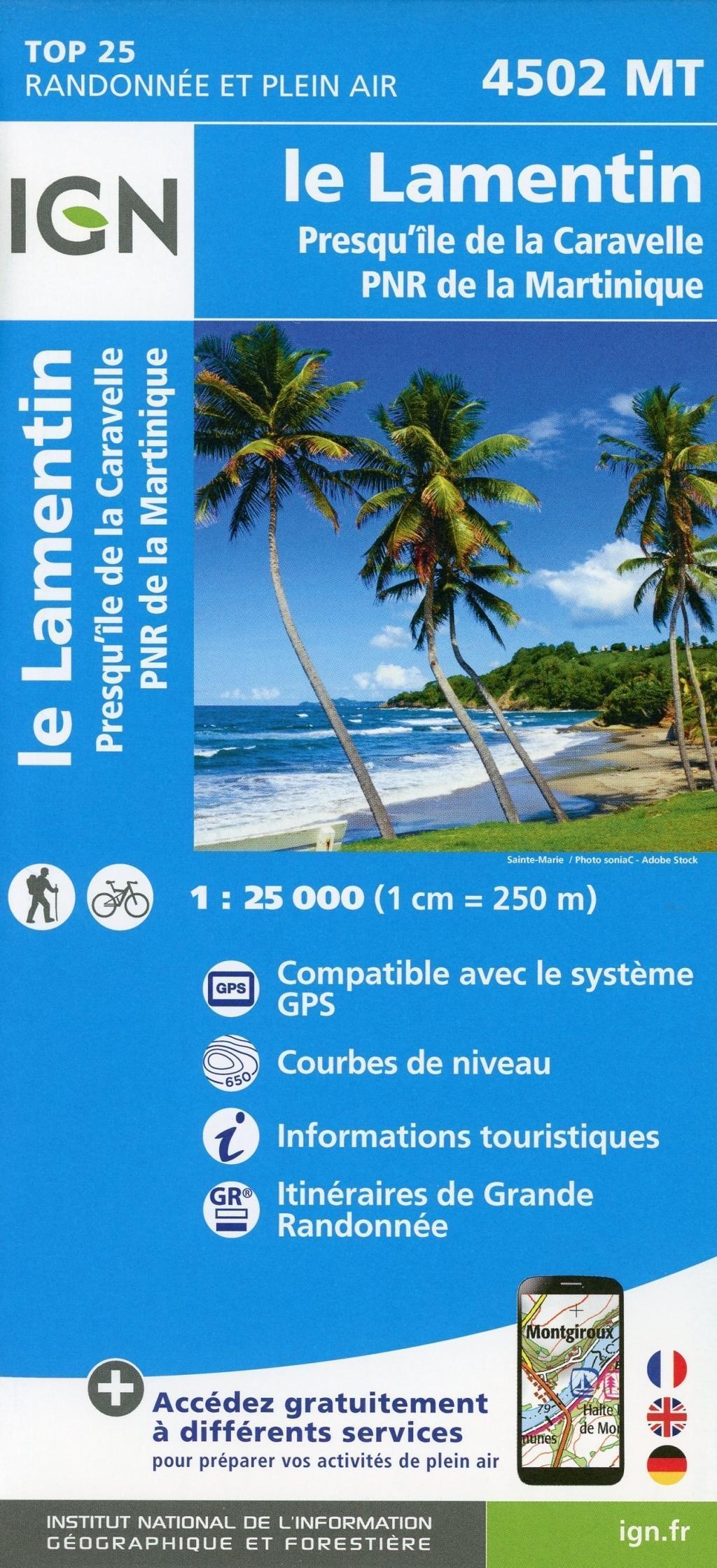 4502Mt Le Lamentin Presqu'île De La Caravelle  Karte (im Sinne von Landkarte)