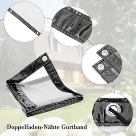 Woltu Abdeckplane 2 x 3 m Transparent