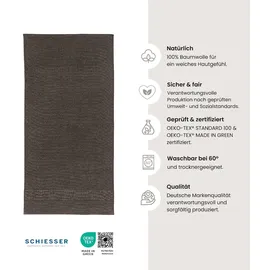 SCHIESSER Turin Saunatuch 75 x 200 cm grau