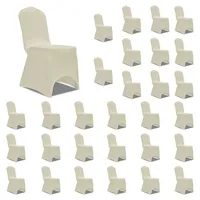 vidaXL Stuhlhussen Stretch Creme 30 Stk.