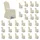 vidaXL Stuhlhussen Stretch Creme 30 Stk.