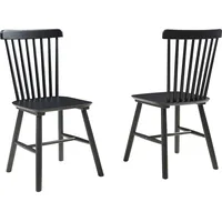[en.casa] Esszimmerstuhl Karmoy Holz Schwarz 2er-Set 