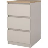 VCM Naia Nachttisch 3 Schubladen Eiche Dekor.