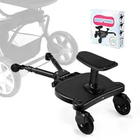 Buggy Board für alle Kinderwagen, Kiddy Board mit Sitz, Überholbrett für 2-6 Jahre alte Kinder, mit einer maximalen Belastung von 55 Pfund, 2pcs