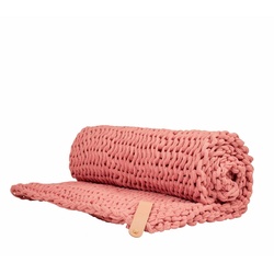 adorist. Grobstrickdecke Juna Chunky Knit, vegan, rosa Wohndecke   