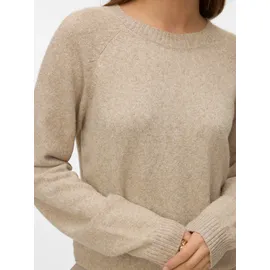 Vero Moda Damen, Vmdoffyshine Ls O-Neck Blouse Rep Noos Strickpullover, Silver Mink/Detail:W. gold lurex, X-Large