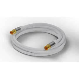 goobay 70325 TV-Antennenkabel, Koax-Buchse auf Koax-Stecker, 4-fach geschirmt, 135 dB typ, 4x m,