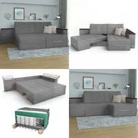 VitaliSpa Sofa Form, Ecksofa mit Schlaffunktion 240 x 160 cm Grau