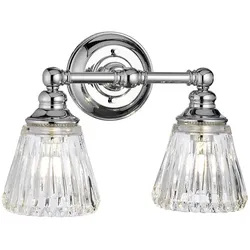 Keynes Wandleuchte chrom poliert 2-flammig Quintiesse QN-KEYNES2-BATH