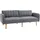 Homcom Schlafsofa Klappsofa 2-Sitzer Stoffsofa Bettsofa Sofa mit Schlaffunktion Sofagarnitur leinenartiges Polyester