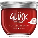 Glück Fruchtaufstrich Passiert Erdbeere, 70% Frucht, 230g