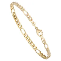 Unique Figaroarmband Gelbgold 333 21 cm