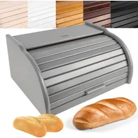 Creative Home Grau Brotkasten Holz | 38 x 28,5