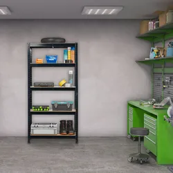 Relaxdays Relaxdays Schwerlastregal, HBT: 150 x 75 x 30 cm, Traglast: 875 kg, 5 Böden, zum Stecken, Keller, Garage, Stahl, schwarz