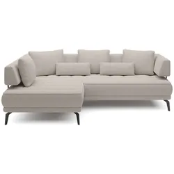 Ecksofa Giotto Stoff Grau Hellgrau