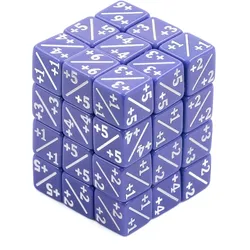 Mini Counter-Würfel Positiv / Negativ mehrfarbig (12 mm) - Purple Positive
