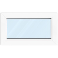 Kellerfenster 70x40 cm, PVC, Ideal 4000, Weiß, 700 x 400 mm, einteilig, festverglast, individuell konfigurieren