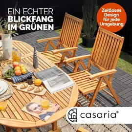CASARIA Vanamo Gartenstuhl 55 x 70 x 106 cm Braun 4 St.
